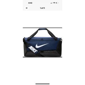 Nike BRASILIA 9.5 Gym Bag Training Duffle MEDIUM Blue/Black/White DH7710-481